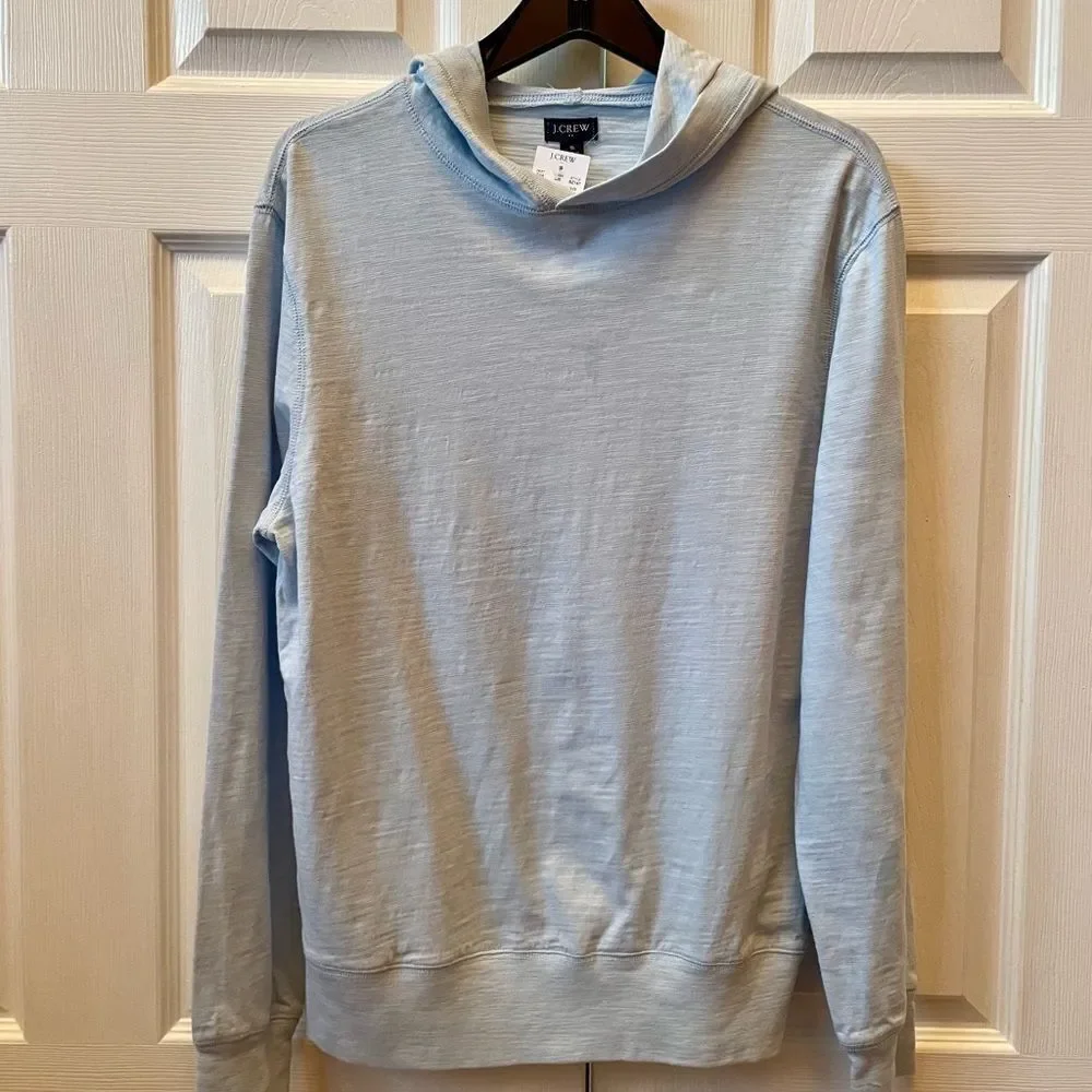 J. Crew Men's Sky Blue Light Weight Hoodie Size Small